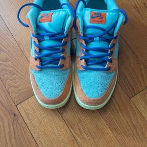 Nike SB Blue and Orange Athletic Shoes